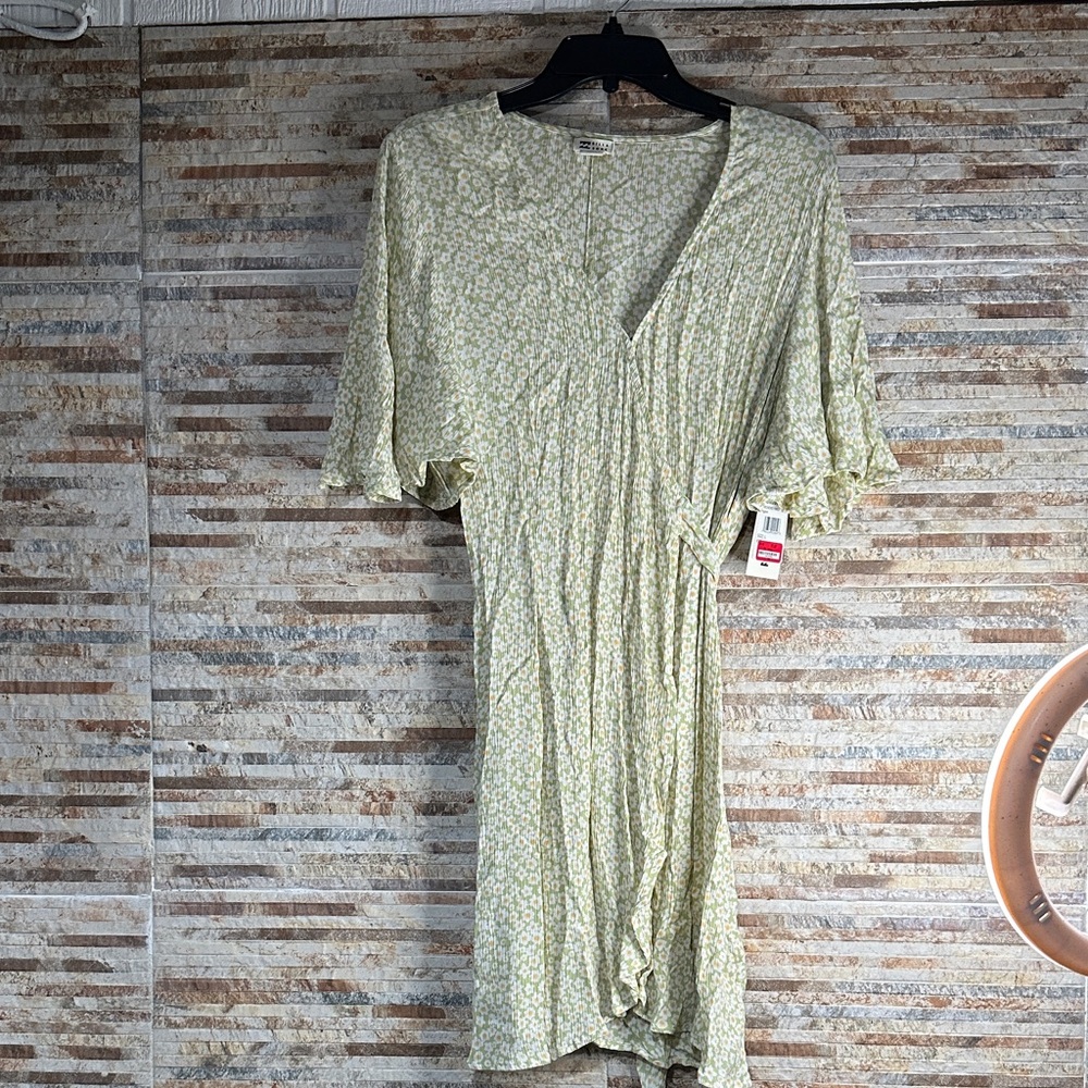 Billabong Mint Floral Wrap Coverup